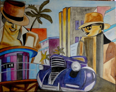 Painting titled "MIAMI 2018" by Mich'L Barö, Original Artwork, Other