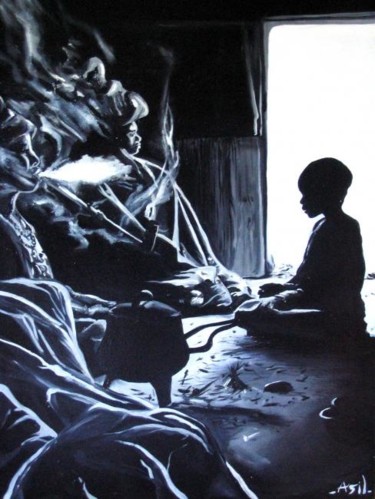 绘画 标题为“ombre et lumière” 由Asil, 原创艺术品, 油