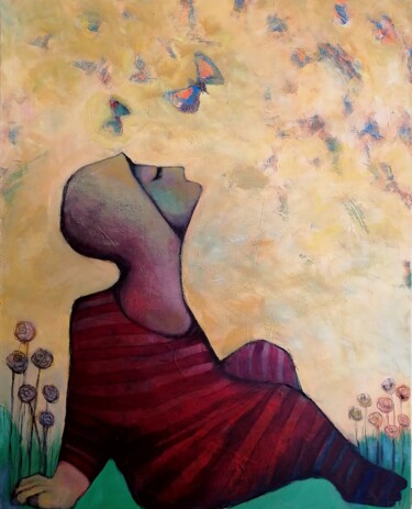 Pintura titulada "butterfly effect" por Aslan Ünsal, Obra de arte original, Acrílico