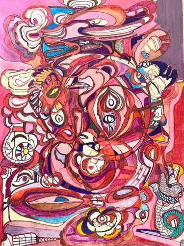 Painting titled "Fire Dragon" by Assel Sargaskaeva, Original Artwork, Acrylic
