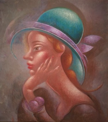 Painting titled "Portrait d' Ange" by Tsvetomir Assenov, Original Artwork, Other