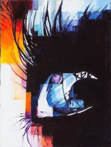 Pintura titulada "Io ti vedo 5" por Assunta Cassa, Obra de arte original, Oleo