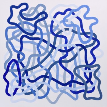 绘画 标题为“Blue Junction!” 由Astrid Stoeppel, 原创艺术品, 丙烯 安装在木质担架架上