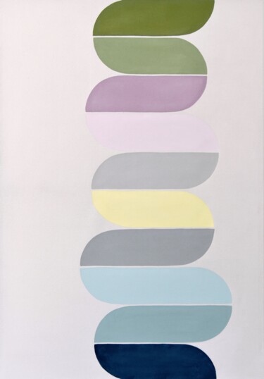 Картина под названием "Matt Formation #2" - Astrid Stoeppel, Подлинное произведение искусства, Акрил Установлен на Деревянна…