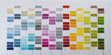 Картина под названием "Color chart!" - Astrid Stoeppel, Подлинное произведение искусства, Акрил Установлен на Деревянная рам…