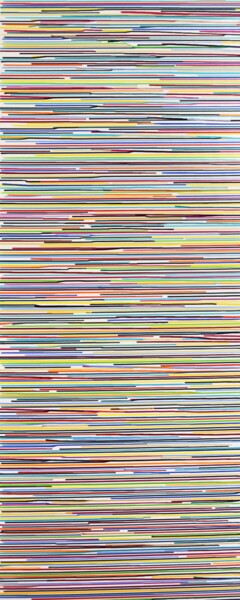 Pintura intitulada "Colorful stripes #4" por Astrid Stoeppel, Obras de arte originais, Acrílico