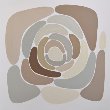 Peinture intitulée "Neutral flower!" par Astrid Stoeppel, Œuvre d'art originale, Acrylique Monté sur Châssis en bois