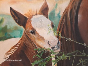 Картина под названием "Arizona Baby" - Astrid Warakomski, Подлинное произведение искусства, Масло