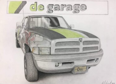 图画 标题为“Dodge Ram Garage” 由Astrid Warakomski, 原创艺术品, 孔戴