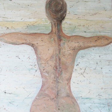 Malarstwo zatytułowany „Renonciation 100x10…” autorstwa Asia Bagaeva, Oryginalna praca, Olej Zamontowany na Drewniana rama n…