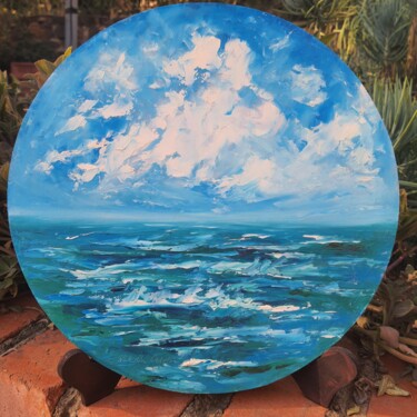 Картина под названием "While clouds over o…" - Atalia, Подлинное произведение искусства, Масло