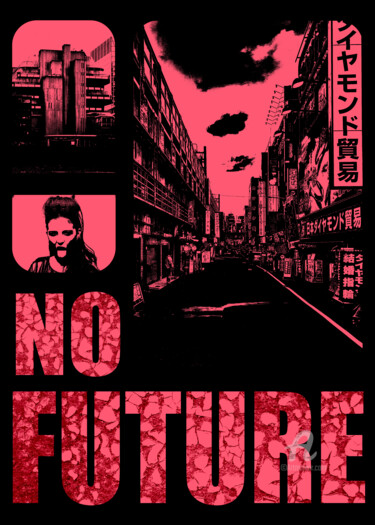 「No Future」というタイトルのデジタルアーツ Atanas Popovskiによって, オリジナルのアートワーク, 2Dデジタルワーク