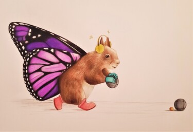 Рисунок под названием "Déformations animal…" - Atelier Linea, Подлинное произведение искусства, Графит