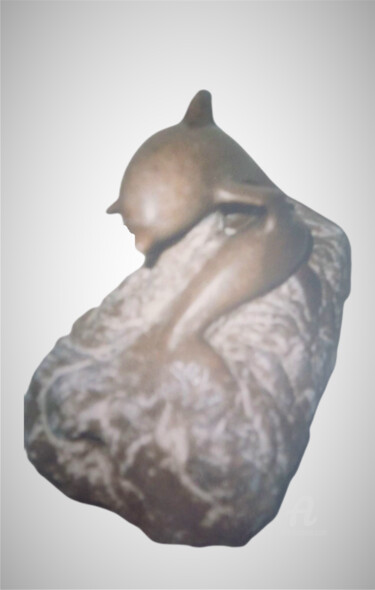 Скульптура под названием "Les Dauphins" - Atelier Mélyne Sculpture, Подлинное произведение искусства, Камень