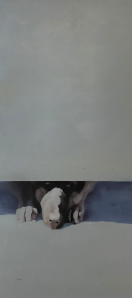 Peinture intitulée "Coup d'oeil de dess…" par Atelier Zhang Kai, Œuvre d'art originale, Huile Monté sur Châssis en bois