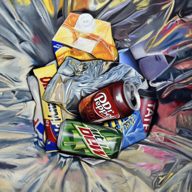 Schilderij getiteld "TATE MODERN" door Mc_garbage, Origineel Kunstwerk, Olie