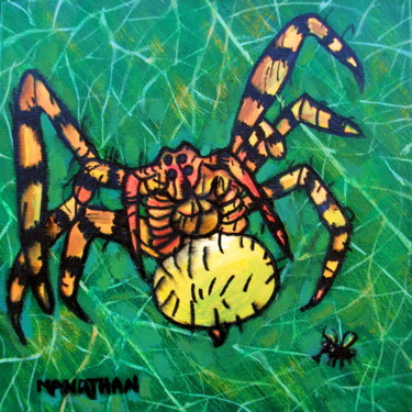 Peinture intitulée "Araignée" par Nathalia Chipilova, Œuvre d'art originale, Acrylique Monté sur Châssis en bois