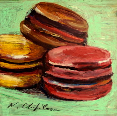 Картина под названием "Macarons" - Nathalia Chipilova, Подлинное произведение искусства, Акрил