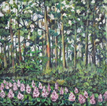 Картина под названием "Into the wood. Pink…" - Nathalia Chipilova, Подлинное произведение искусства, Акрил
