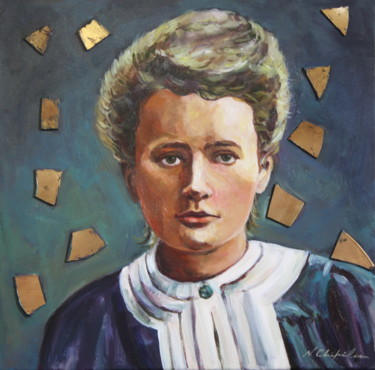 Pintura intitulada "Marie Curie. Série…" por Nathalia Chipilova, Obras de arte originais, Acrílico