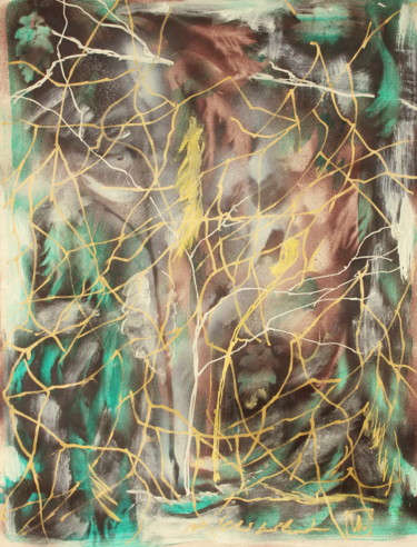 Картина под названием "Secret Forest 1" - Nathalia Chipilova, Подлинное произведение искусства, Акрил