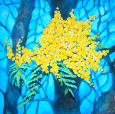 Painting titled "Le Mimosa" by Nathalia Chipilova, Original Artwork, Acrylic