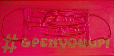 Pittura intitolato "#OpenYouUp" da Nathalia Chipilova, Opera d'arte originale, Acrilico
