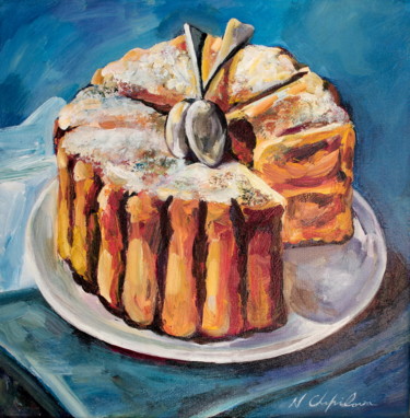 Malarstwo zatytułowany „Cake” autorstwa Nathalia Chipilova, Oryginalna praca, Akryl