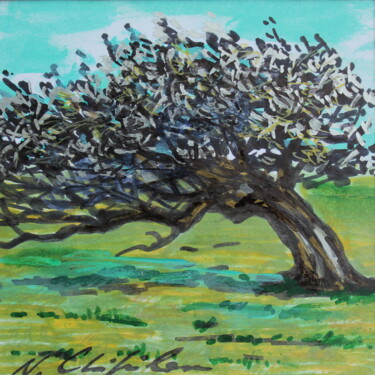 Dibujo titulada "Tree 1" por Nathalia Chipilova, Obra de arte original, Rotulador