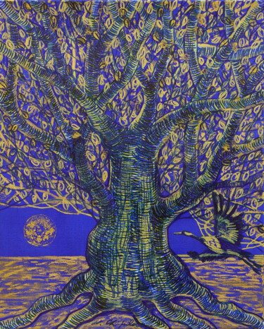 "The Stork Tree" başlıklı Tablo Nathalia Chipilova tarafından, Orijinal sanat, Akrilik