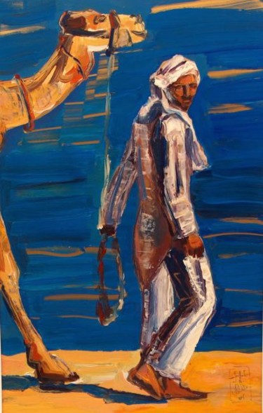 Schilderij getiteld "Bedouin" door Nathalia Chipilova, Origineel Kunstwerk, Olie
