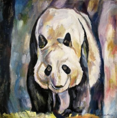 Peinture intitulée "Panda" par Nathalia Chipilova, Œuvre d'art originale, Huile