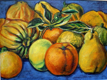 Peinture intitulée "Agrumes, fruits d'a…" par Nathalia Chipilova, Œuvre d'art originale, Acrylique