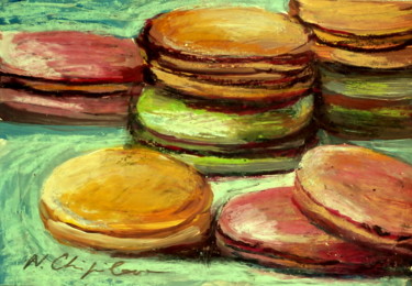 Peinture intitulée "Macarons 4" par Nathalia Chipilova, Œuvre d'art originale, Acrylique