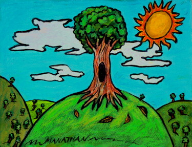 Pintura titulada "The Tree" por Nathalia Chipilova, Obra de arte original, Acrílico