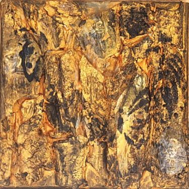 Коллажи под названием "Spirit totem , 20x2…" - Nathalia Chipilova, Подлинное произведение искусства, Коллажи Установлен на Д…