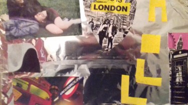 Collages intitulée "This is London-LOVE" par Athena, Œuvre d'art originale