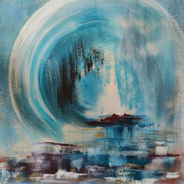 Malarstwo zatytułowany „Walking the moonlit…” autorstwa Atignas Art, Oryginalna praca, Akryl