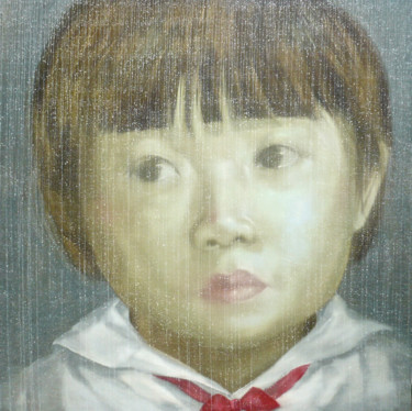 Pittura intitolato "Childhood" da Attasit Pokpong, Opera d'arte originale, Olio