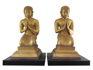 Sculpture intitulée "SET OF 2 PCS. ANTIQ…" par Atthaporn Rosedis, Œuvre d'art originale, Bronze