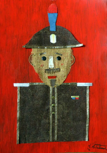 Collages titled "Carabiniere" by Nebuloni, Original Artwork, Collages