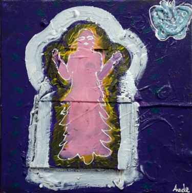 Painting titled "La magie-sienne." by Aude Peris, Original Artwork, Acrylic Mounted on Cardboard