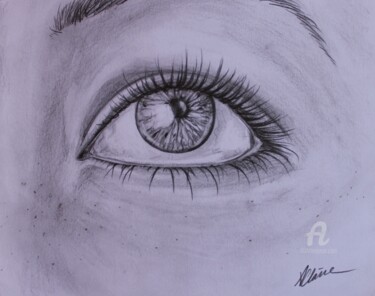 Dessin intitulée "oeil1" par Audrey Claire, Œuvre d'art originale, Crayon