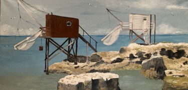 Pittura intitolato "Le pont du diable c…" da Audrey Faurie, Opera d'arte originale, Olio Montato su Telaio per barella in le…