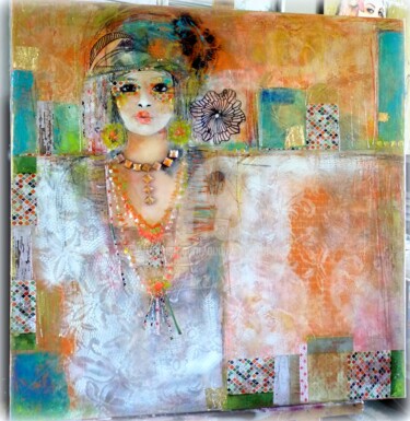 Painting titled "Parfum d'orient...." by Audrey Marienkoff, Original Artwork, Acrylic