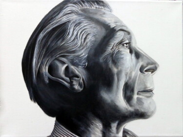 「Charlie Watts (ROLL…」というタイトルの絵画 August Di Lenaによって, オリジナルのアートワーク, アクリル ウッドストレッチャーフレームにマウント