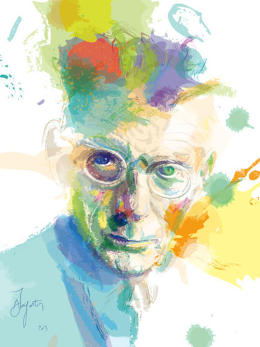 Digital Arts titled "Samuel Beckett" by James Augustin, Original Artwork