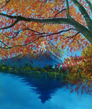 Pintura intitulada "Autumn Leaves Falls…" por Augustyn Engty, Obras de arte originais, Acrílico