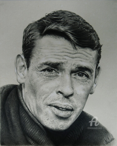 Drawing titled "Portrait de Jacques…" by Aurélie Nativel, Original Artwork, Chalk