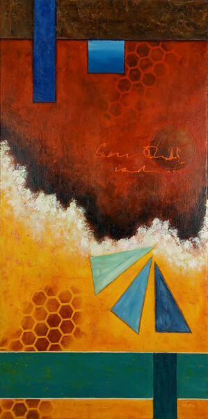 Pintura titulada "Warming (Réchauffem…" por Aurélie Rocheta, Obra de arte original, Acrílico Montado en Bastidor de camilla…